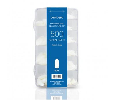 Jello Jello Professional Quality Nail Tip Natural Oval 500ea