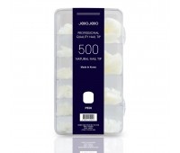 Jello Jello Professional Quality Nail Tip Natural Pedi 500ea - Типсы для педикюра 500шт