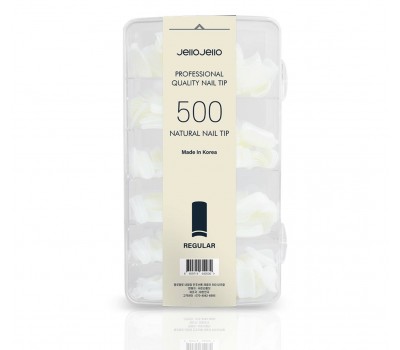 Jello Jello Professional Quality Nail Tip Natural Regular 500ea - Типсы для маникюра 500шт