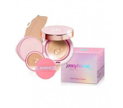 JENNYHOUSE NEW ULTRA FIT SERUM CUSHION Foundation No.21 12g - Увлажняющий Кушон 12г