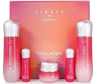 Jigott Signature Collagen Essential Skin Care - Набор для лица