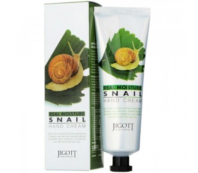 Jigott Real Moisture Snail Hand Cream 100ml – Крем для рук 100мл