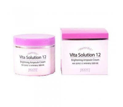 Jigott Vita Solution 12 Brightening Ampoule Cream 100ml - Крем для улучшения цвета лица ампульный 100мл