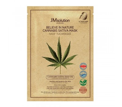 JMsolution Believe in Nature Cannabis Sativa Seed Oil Mask 10ea x 30ml - Тканевая маска с маслом семян конопли 10шт х 30мл