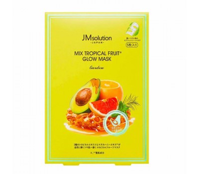 JM Solution JAPAN MIX TROPICAL FRUIT GLOW MASK GARDEN 5ea x 30ml - Антиоксидантная маска для ровного тона 5шт х 30мл