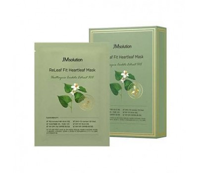 JM Solution Releaf Fit Heartleaf Mask 10ea x 30ml - Тканевая маска с Гуттуинией 10шт х 30мл