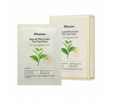 JM Solution Releaf Mild Acidic Tea Tree Mask 10ea x 30ml - Тканевая маска с Чайный деревом 10шт х 30мл