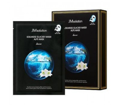 JM Solution Edelweiss Glacier Water Alps Mask 10ea x 30ml - Тканевая маска с экстрактом эдельвейса и ледниковой водой 10шт х 30мл