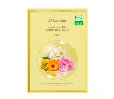 JMsolution Flower Infused Brightening Mask Halal 10ea x 30ml - Осветляющая маска с цветочным ароматом 10шт х 30мл