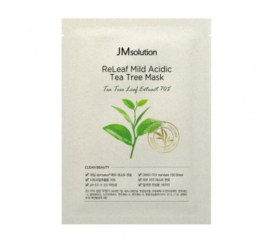 JMsolution Releaf Mild Acidic Tea Tree Mask 10ea x 30ml - Противовоспалительная маска с чайным деревом 10шт х 30мл