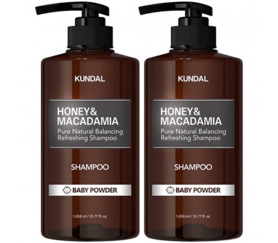 Kundal Honey & Makadamia Nature Shampoo Baby Powder 2ea x 1058ml