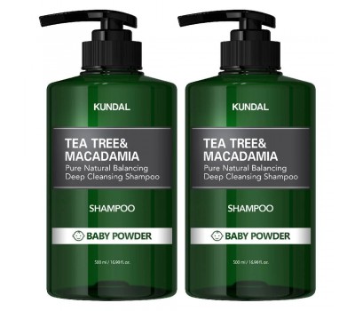 Kundal Tea Tree & Macadamia Deep Cleansing Oily Shampoo 2ea x 500ml