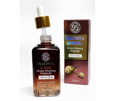 Leiya Placenta & Snail Wrinkle Whitening Ampoule 100ml