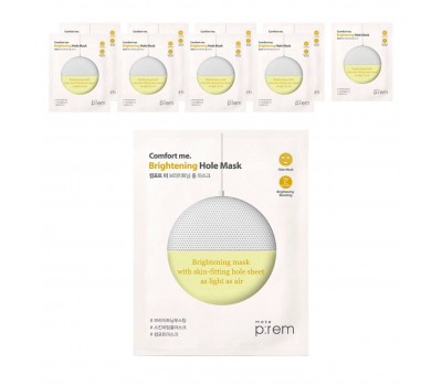 MAKE P:REM COMFORT ME BRIGHTENING HOLE MASK 10ea x 29ml - Тканевая маска для сияния кожи 10шт х 29мл