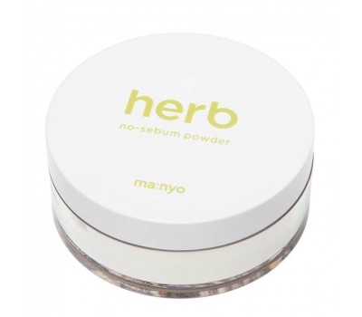 Manyo Herb Green No-Sebum Powder 6.5g - Матирующая рассыпчатая пудра с комплексом трав 6.5г