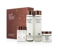 Jigott Facial Skin care Snail Essence Moisture 3Set  -Набор с муцином улитки