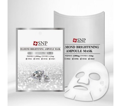 SNP Diamond Brightening Ampoule Mask 10pcs -Отбеливающая маска с алмазной пудрой 250ml