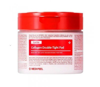 Medi-Peel Red Lacto Collagen Double Tight Pad 70ea - Очищающие пилинг-пэды с лактобактериями 70шт