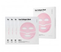 Meditime Real Collagen Mask 4ea x 26ml - Набор гидрогелевых антивозрастных масок 4шт х 26мл