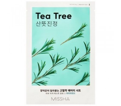 MISSHA Airy Fit Sheet Mask Tea Tree 10ea in 1 - Тканевая маска с экстрактом чайного дерева 10шт в 1
