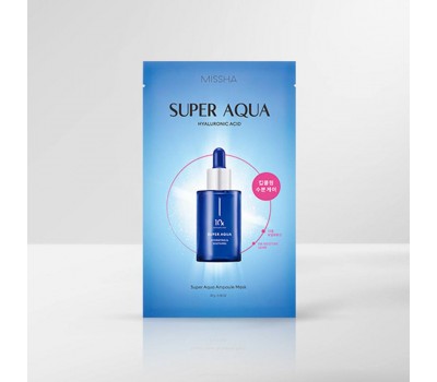 Missha Super Aqua Ampoule Mask 28g - Увлажняющая ампульная маска для лица 28г