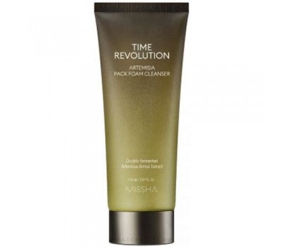 MISSHA Time Revolution Artemisia Pack Foam Cleanser 150ml - Очищающая пенка-маска для лица 150мл