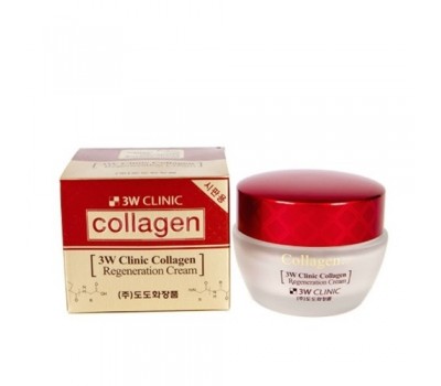 3W Clinic Collagen Regeneration Cream 60g - Регенерирующий крем с морским коллагеном