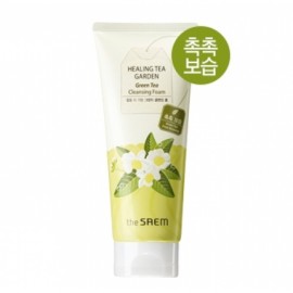 The Saem Healing tea garden green tea cleansing foam-Увлажняющая и очищающая пенка с экстрактом зеленого чая  170ml