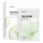 Nacific Cica Tea Tree Relaxing Mask Pack 10es x 30ml - Успокаивающая маска с центеллой и чайным деревом 10шт х 30мл