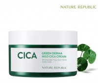 NATURE REPUBLIC Green Derma Mild Cica Cream 190ml - Крем для чувствительной и проблемной кожи 190мл