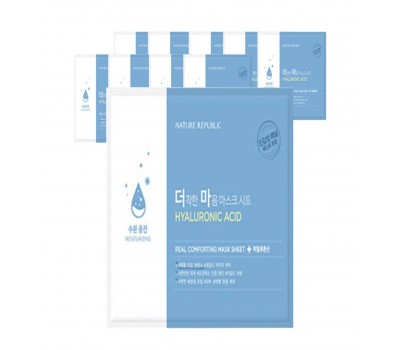 Nature Republic Hyaluronic Acid Real Comforting Mask Sheet 10ea x 25ml - Тканевая маска для лица с гиалуроновой кислотой 10шт х 25мл