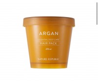 NATURE REPUBLIC Argan Essential Deep Care Hair Pack 470ml - Восстанавливающая аргановая маска для волос 470мл