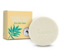 ROKKISS Cây Trà Sừng Xà phòng tự Nhiên 100g-Xà phòng với cây trà chiết xuất 100g ROKKISS Tea Tree Keratin Natural Soap 100g