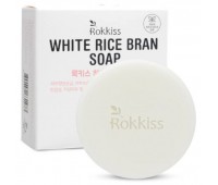 Rokkiss White Rise Bran Soap 100g - Мыло с белыми рисовыми отрубями 100г