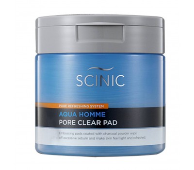 Scinic Aqua Homme Pore Clear Pad 60ea - Очищающие пэды 60шт