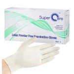 Super Care Latex Powder Free Examination Gloves L 100ea