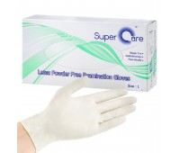 Super Care Latex Powder Free Examination Gloves L 100ea - Латексные перчатки 100шт