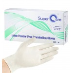 Super Care Latex Powder Free Examination Gloves M 100ea 
