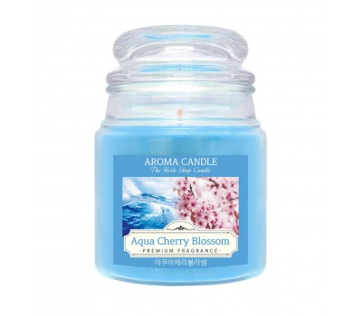 The Herb Shop Aroma Candle Aqua Cherry Blossom 480g
