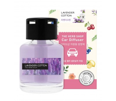 The Herb Shop Car Air Freshener Diffuser Lavender Cotton 70ml