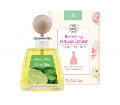 The Herb Shop Refreshing Perfume Diffuser Lime Mint 50ml - Аромадиффузор 50мл