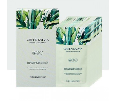 The K-Mask Story Green Salvia Brightening Mask 10ea x 22g
