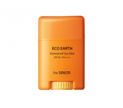 The Saem Eco Earth Waterproof Sun Stick SPF50+ PA++++ 17g - Водостойкий солнцезащитный стик 17г