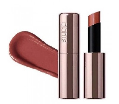 The Saem Studio Pro Shine Lipstick BR01 Melo Brown 4,8g - Помада для губ с эффектом влажного блеска 4,8г