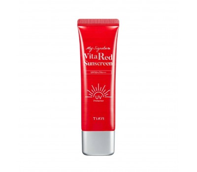TIAM My Signature Vita Red Sunscreen SPF50+ PA+++ 50ml - Солнцезащитный крем для сияния кожи 50мл