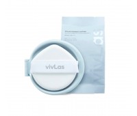 Vivlas Double Lasting Water Glow Fit Cushion SPF50+ PA++++ No.21 Refill 15g + Puff - Увлажняющий тональный кушон рефил 15г + спонж