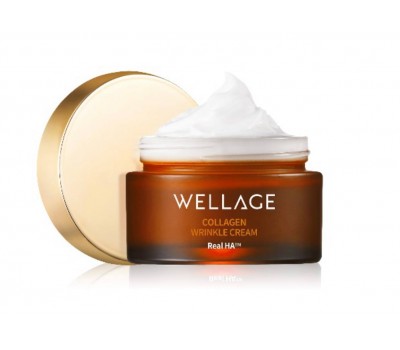 Wellage Collagen Wrinkle Real HA Cream 53ml - Крем с коллагеном 53мл