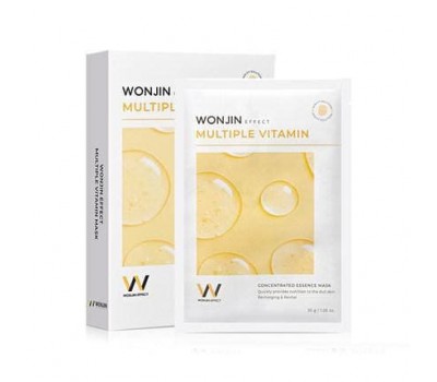 Wonjin Effect Multiple Vitamin Mask Whitening 10ea in 1 - Осветляющая тканевая маска 10шт в 1