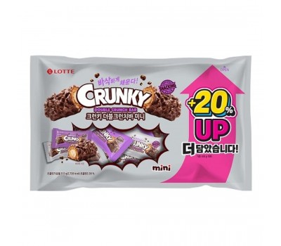 Lotte Confectionery Crunky Double Crunch Bar Mini 513g