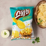 Orion Swing Chips Garlic Dipping Sauce Flavor 124g